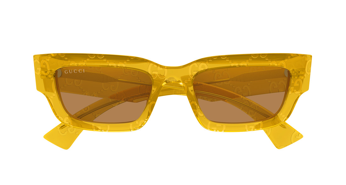 Occhiali da sole gucci gg1838s 009 naranja rectangular / squared masculino taglia 52mm - Vista dettagliata