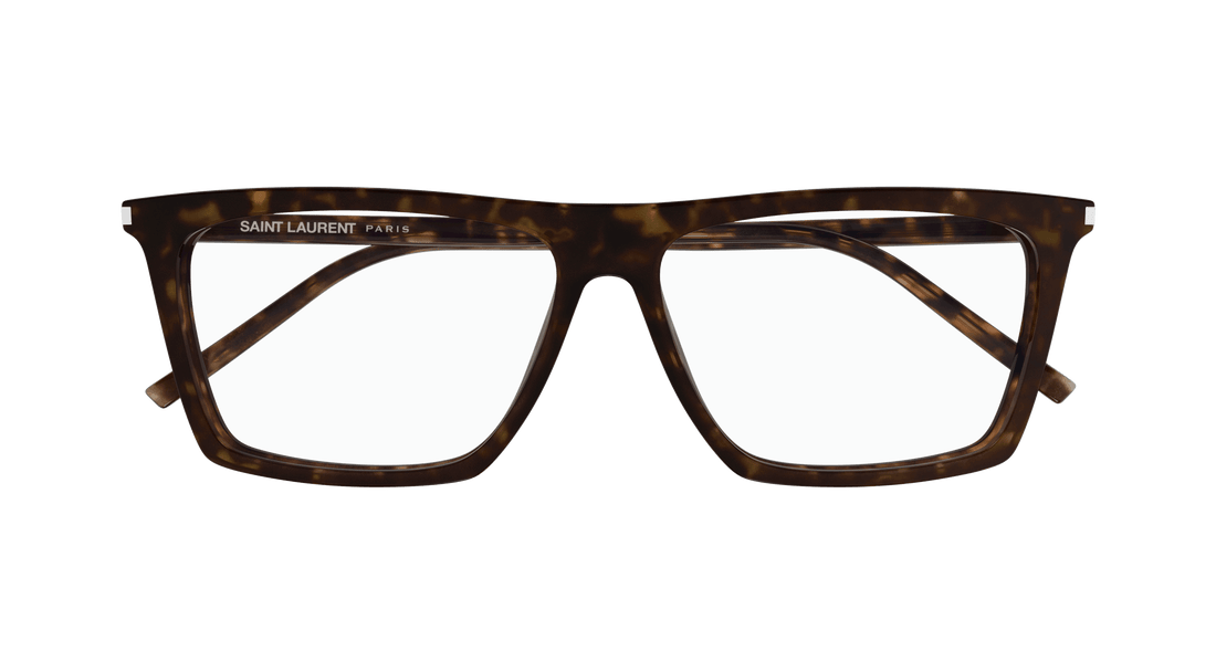 Prescription glasses saint laurent sl 803 002 havana square masculino size 57mm - Detailed view