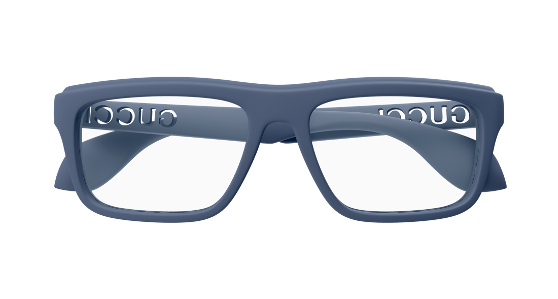 Occhiali da vista gucci gg1572o 007 azul square masculino taglia 54mm - Vista dettagliata