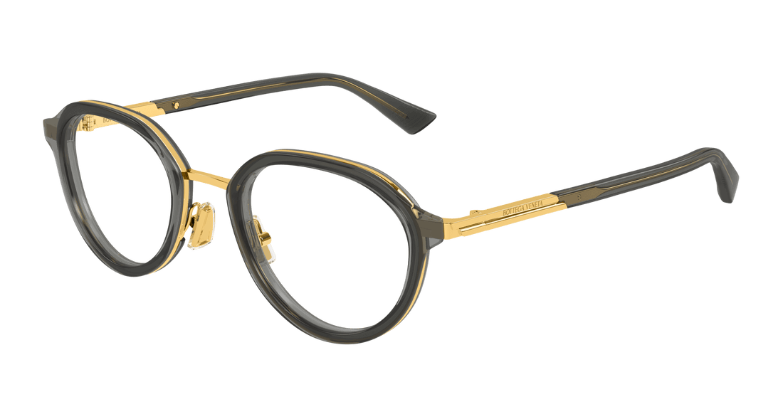 Gafas graduadas bottega veneta bv1375o 004 gris round masculino talla 50mm - Vista principal