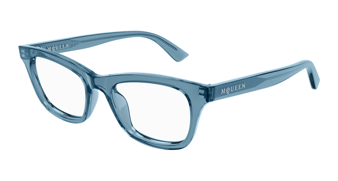 Brillen alexander mcqueen am0515o 010 azul cat eye femenino größe 52mm - Hauptansicht