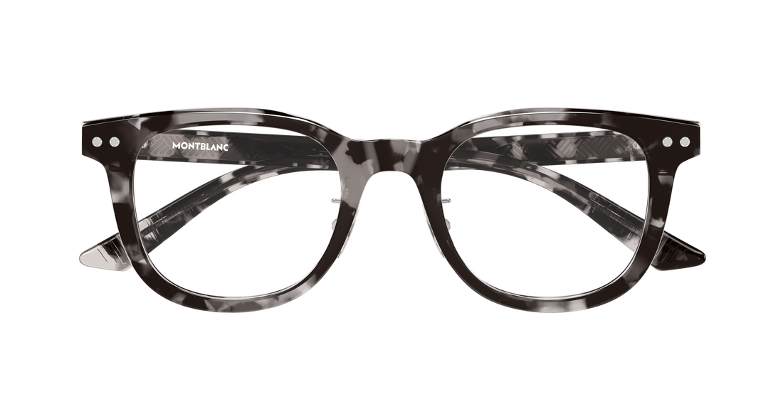 Óculos graduados montblanc mb0450oj 006 negro round/oval/panthos masculino tamanho 53mm - Vista de detalhe