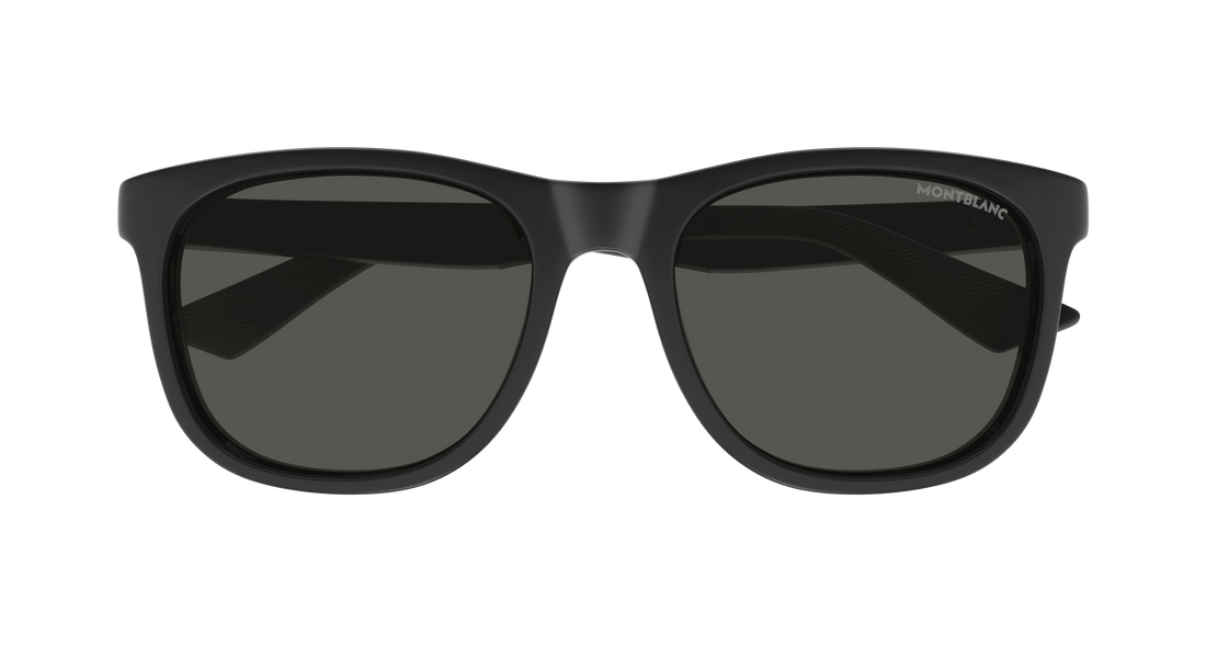 Zonnebrillen montblanc mb0400s 002 negro square masculino maat 55mm - Detailaanzicht