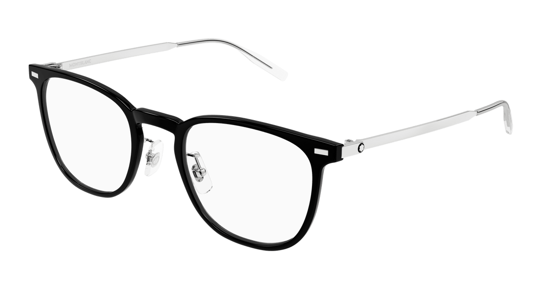 Óculos graduados montblanc mb0393on 001 negro square masculino tamanho 51mm - Vista principal