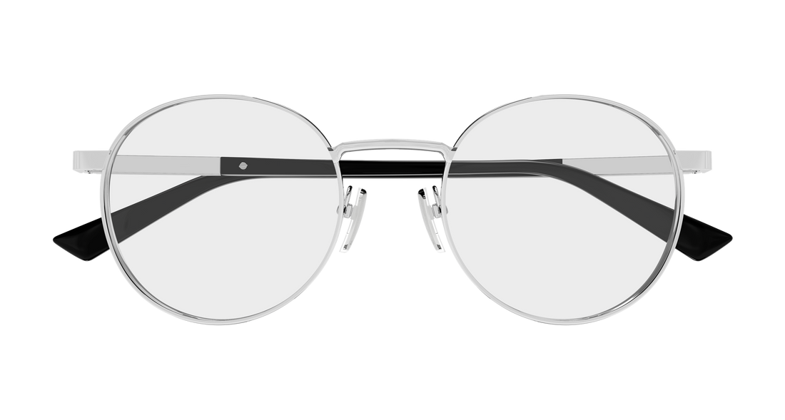 Occhiali da vista gucci gg1966ok 001 plateado round/oval/panthos masculino taglia 51mm - Vista dettagliata
