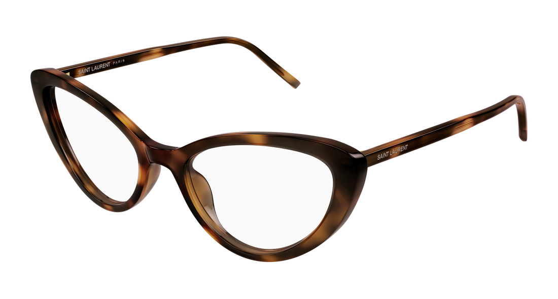 Brillen saint laurent sl 777 003 havana cat eye femenino größe 55mm - Hauptansicht