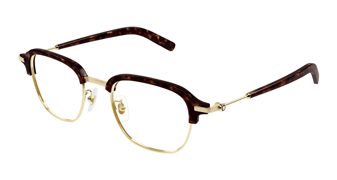 Briller montblanc mb0390o 003 dorado square masculino størrelse 50mm - Hovedvisning
