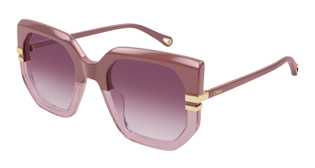 Sunglasses chloé ch0240s 006 rosa geometric femenino size 53mm - Main view
