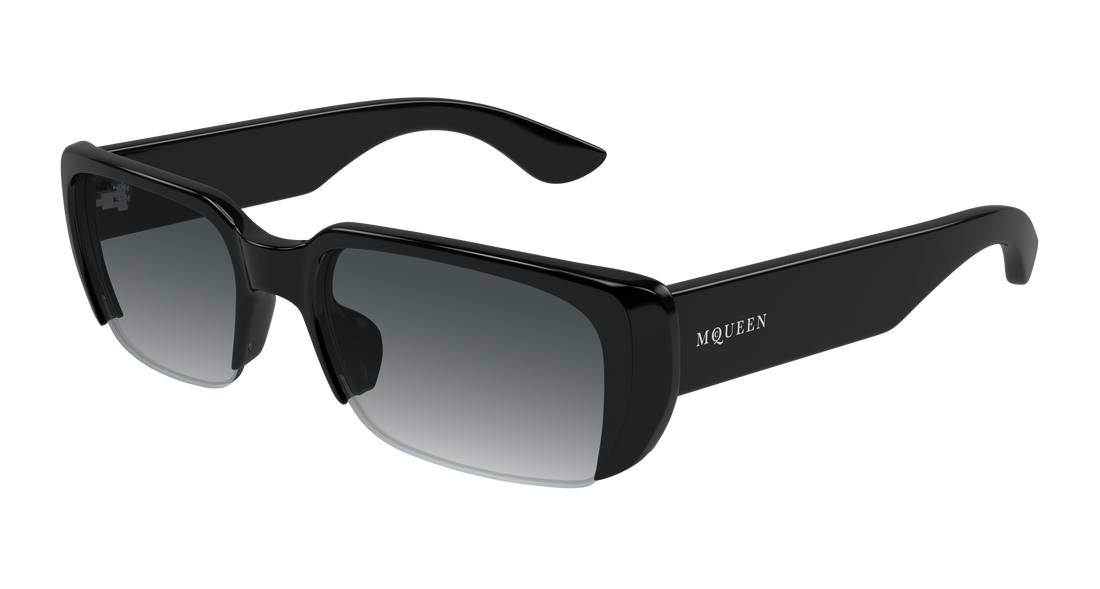 Occhiali da sole alexander mcqueen am0532s 001 negro rectangular / squared unisex taglia 56mm - Vista principale