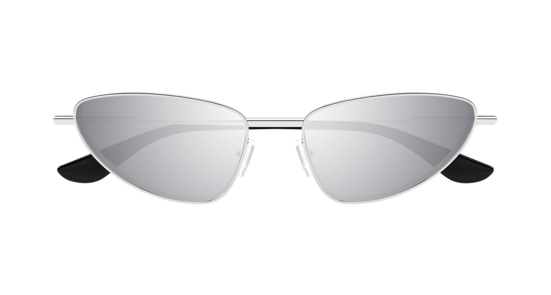 Occhiali da sole alexander mcqueen am0522s 003 plateado cat eye femenino taglia 56mm - Vista dettagliata