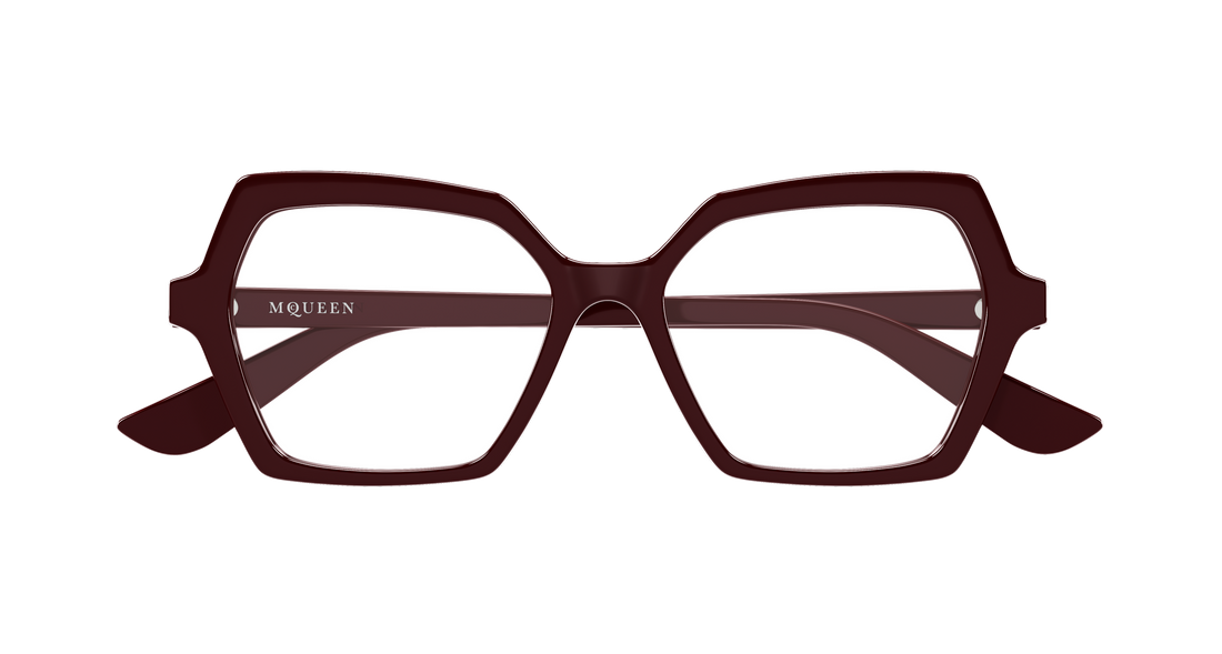 Brillen alexander mcqueen am0537o 004 rojo geometric femenino größe 54mm - Detailansicht