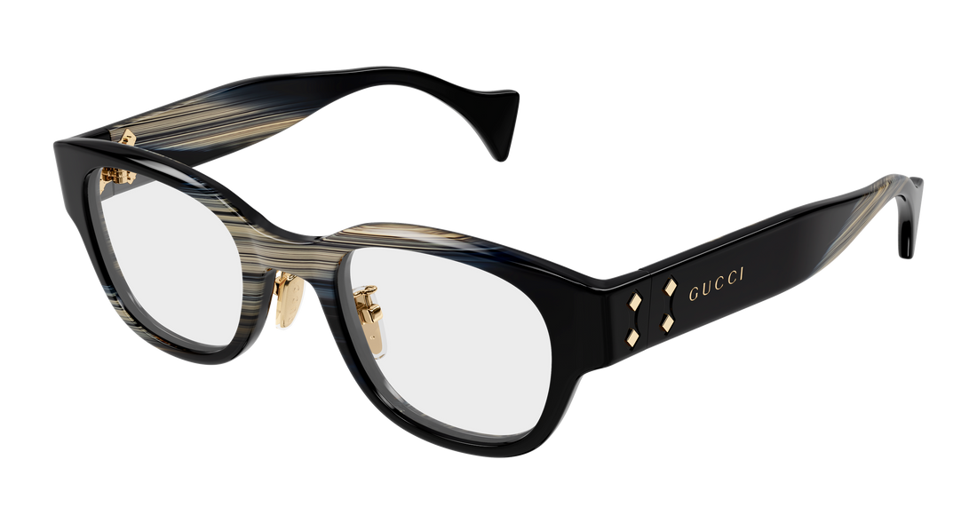 Occhiali da vista gucci gg2001oj 003 negro round/oval/panthos masculino taglia 48mm - Vista principale