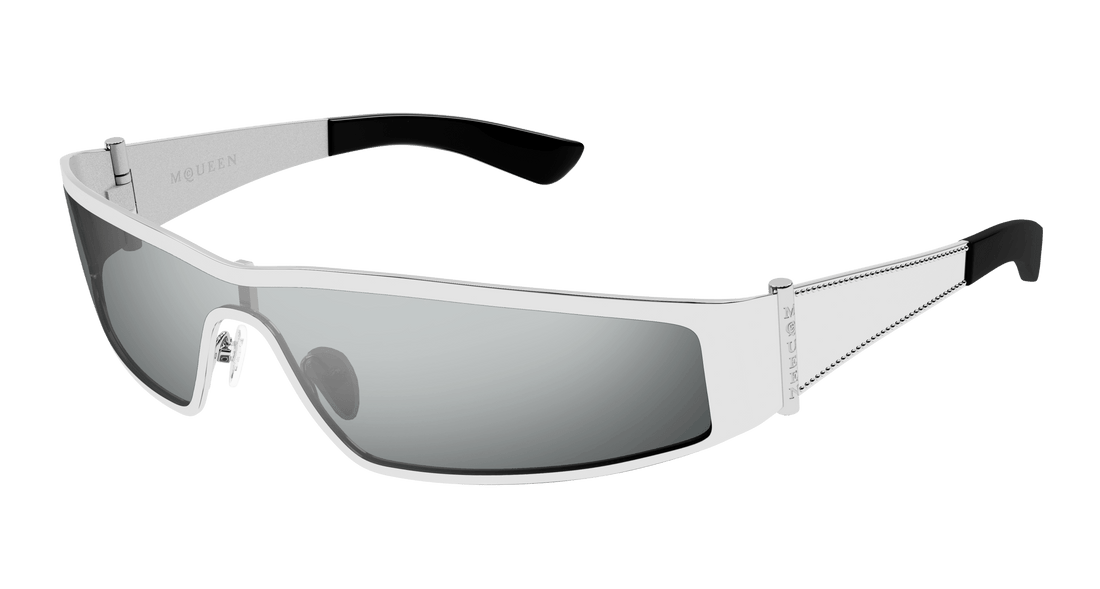 Occhiali da sole alexander mcqueen am0491s 002 plateado geometric unisex taglia 99mm - Vista principale