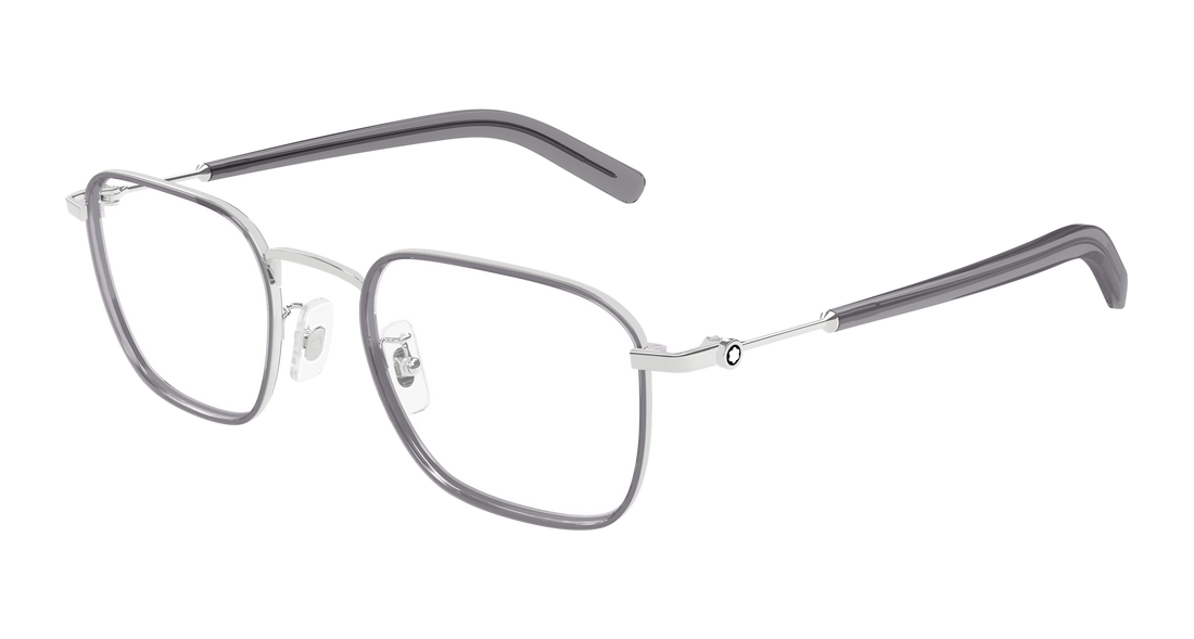 Dioptrijske naočale montblanc mb0424o 004 plateado rectangular / squared masculino veličina 50mm - Glavni prikaz