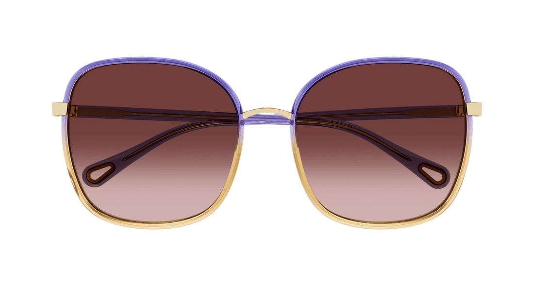 Occhiali da sole chloé ch0031s 015 violeta square femenino taglia 56mm - Vista dettagliata