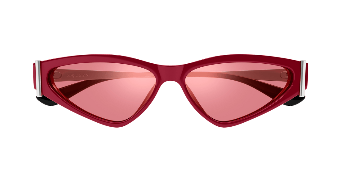 Óculos de sol alexander mcqueen am0493s 003 rojo geometric femenino tamanho 57mm - Vista de detalhe