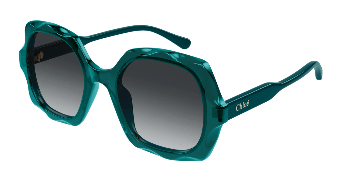 Solbriller chloé ch0226s 008 verde square femenino størrelse 53mm - Hovedvisning