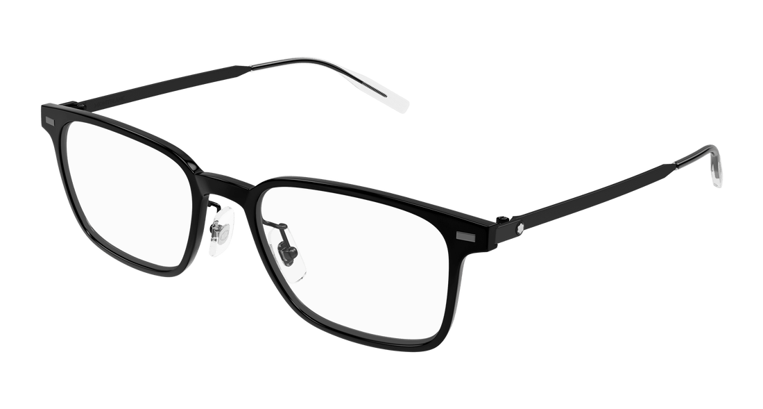 Óculos graduados montblanc mb0394on 002 negro square masculino tamanho 54mm - Vista principal