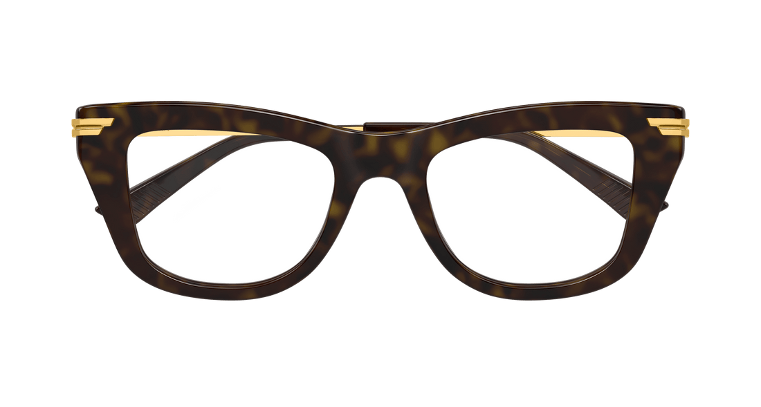 Occhiali da vista bottega veneta bv1370o 002 havana square unisex taglia 50mm - Vista dettagliata