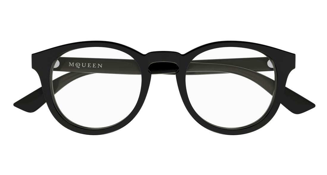 Brillen alexander mcqueen am0514o 005 gris round unisex größe 48mm - Detailansicht