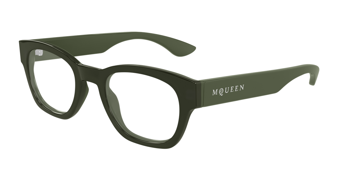 Brillen alexander mcqueen am0530o 008 verde round/oval/panthos masculino größe 52mm - Hauptansicht