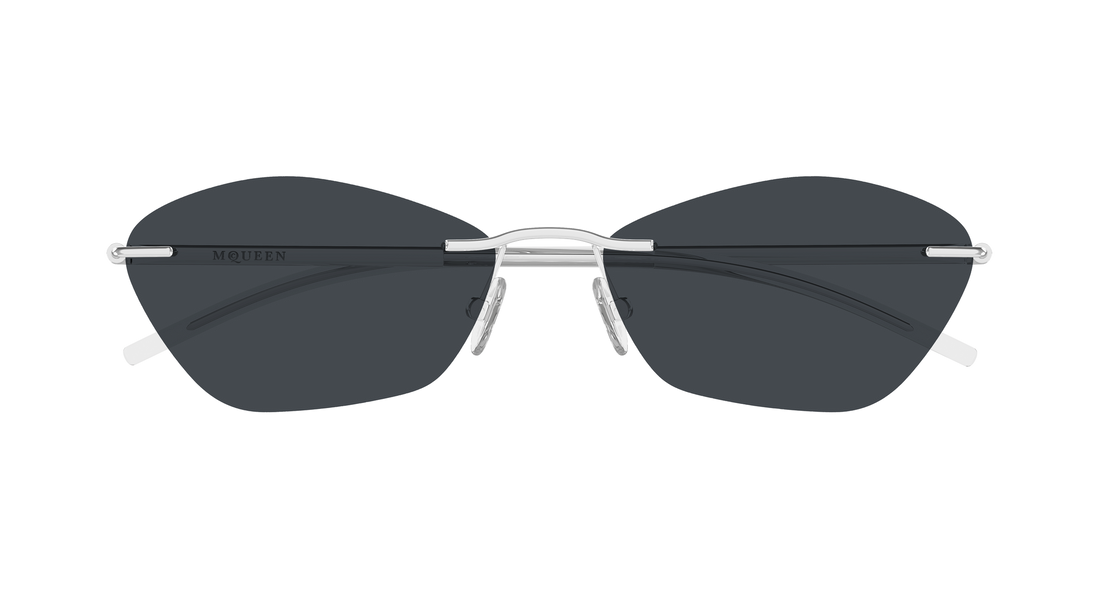 Gafas de sol alexander mcqueen am0525s 001 plateado geometric unisex talla 57mm - Vista de detalle