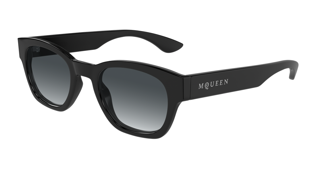 Sonnenbrillen alexander mcqueen am0530s 001 negro round/oval/panthos masculino größe 49mm - Hauptansicht