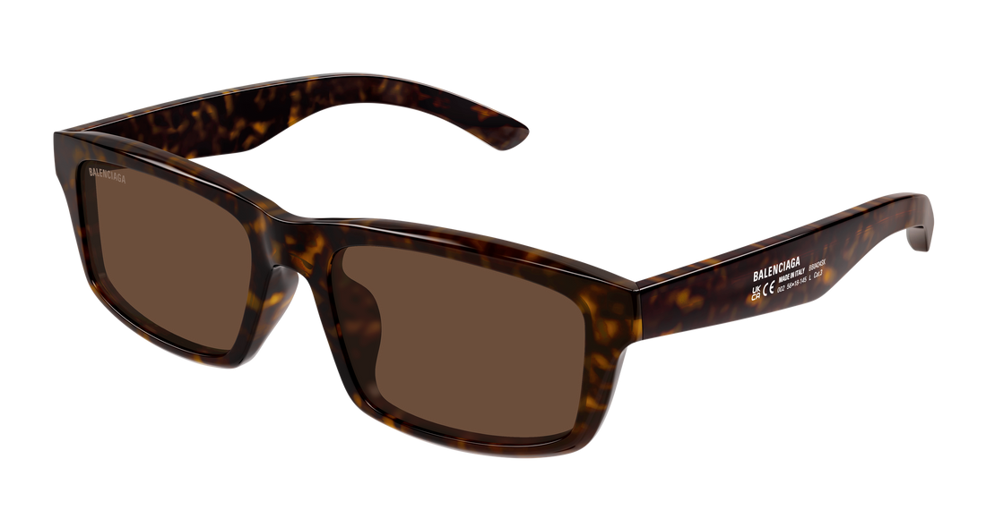Sunglasses balenciaga bb0424sk 002 havana rectangular / squared masculino size 56mm - Main view