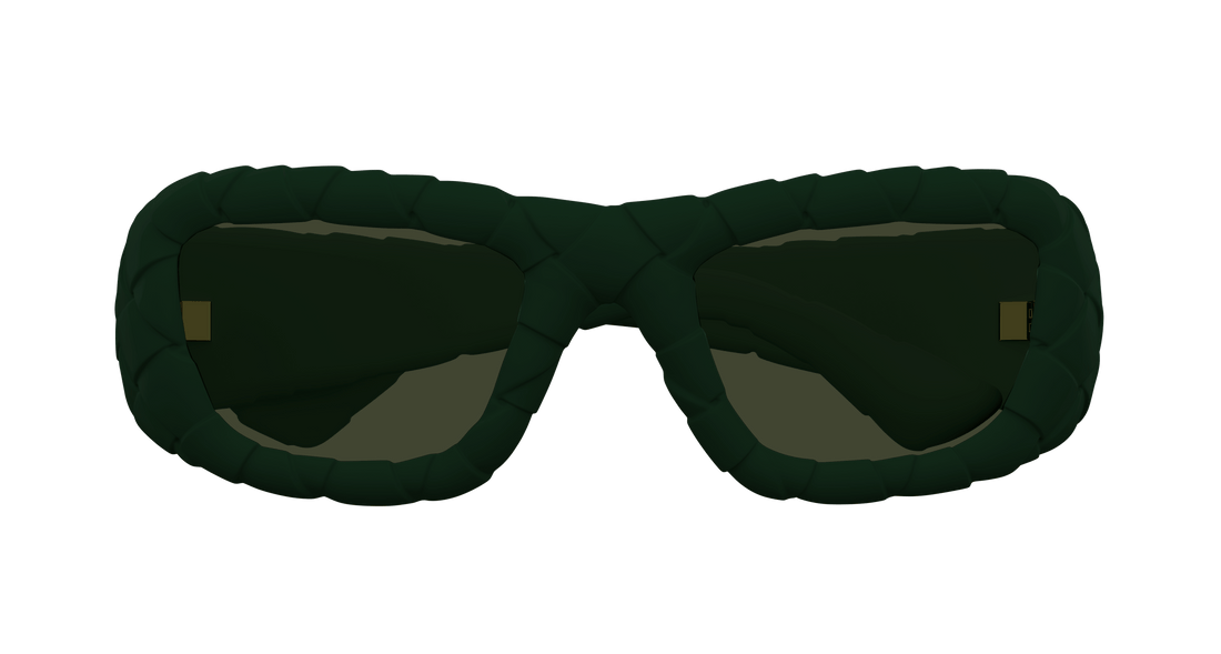 Óculos de sol bottega veneta bv1303s 008 verde round femenino tamanho 56mm - Vista de detalhe