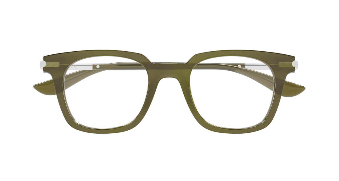 Brillen alexander mcqueen am0521o 004 verde rectangular / squared unisex größe 48mm - Detailansicht