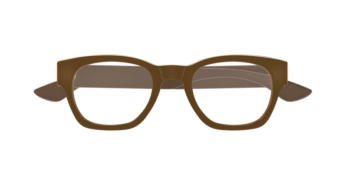 Brillen alexander mcqueen am0530o 007 marron round/oval/panthos masculino größe 52mm - Detailansicht