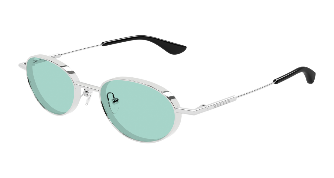 Occhiali da sole alexander mcqueen am0523s 003 plateado round/oval/panthos unisex taglia 50mm - Vista principale