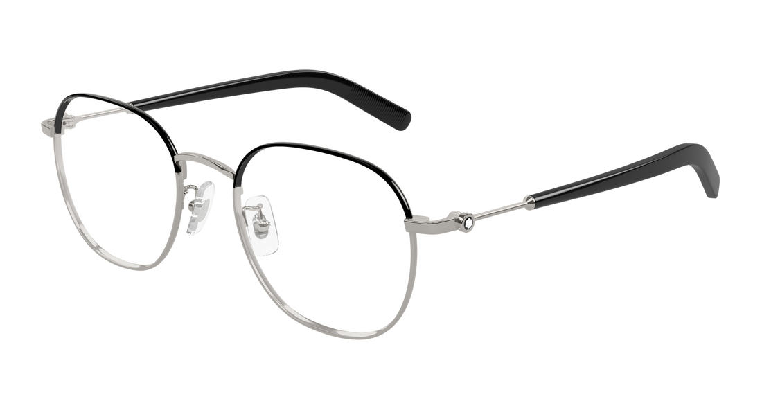 Dioptrijske naočale montblanc mb0425oa 004 plateado rectangular / squared masculino veličina 52mm - Glavni prikaz