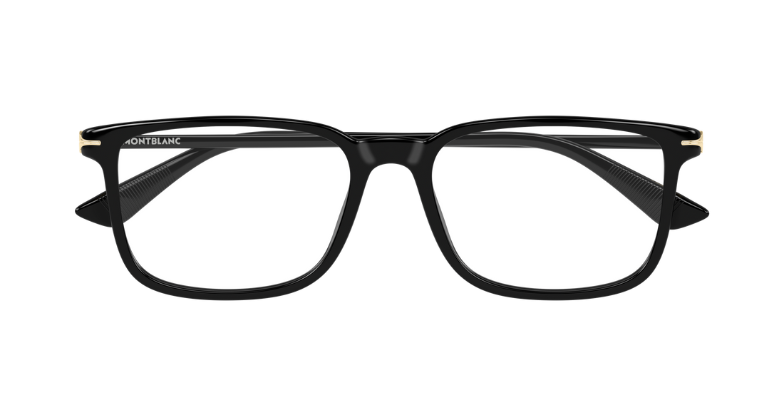 Gafas graduadas montblanc mb0437o 001 negro rectangular / squared masculino talla 54mm - Vista de detalle