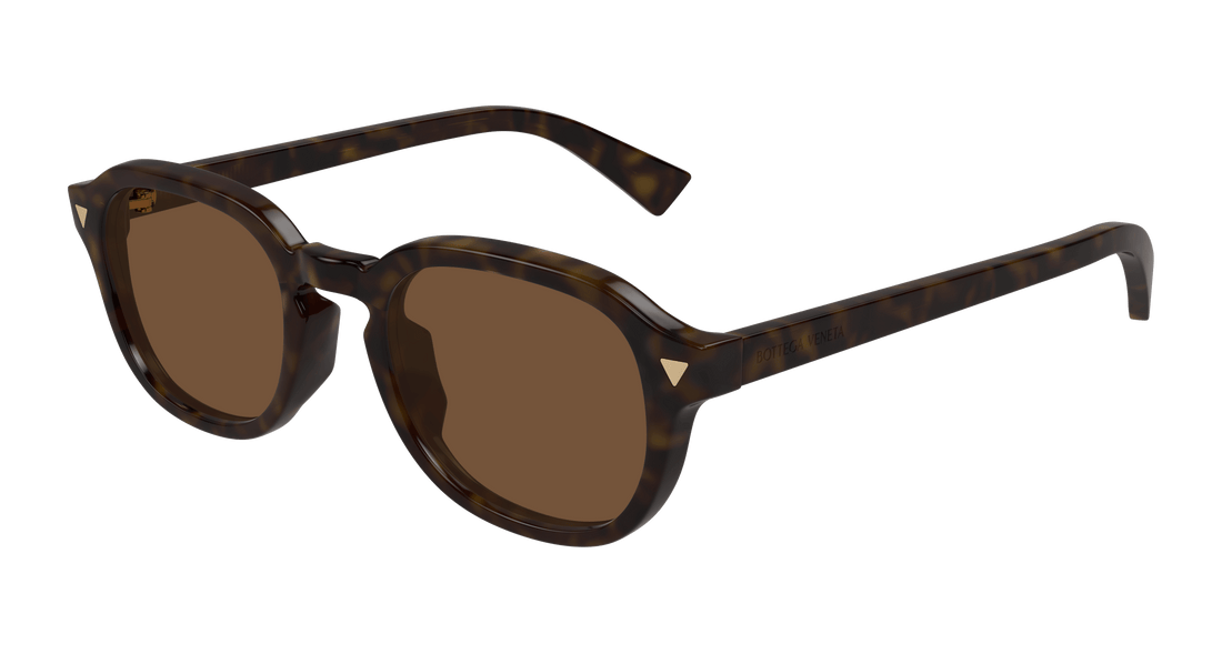 Óculos de sol bottega veneta bv1364s 002 havana round masculino tamanho 49mm - Vista principal