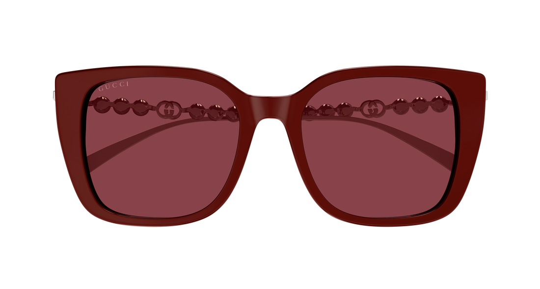 Óculos de sol gucci gg1971sa 004 burdeos butterfly femenino tamanho 55mm - Vista de detalhe