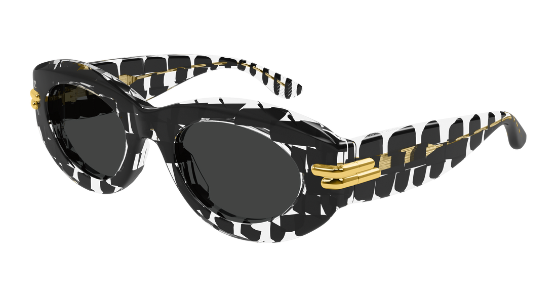 Óculos de sol bottega veneta bv1322s 005 negro round/oval/panthos femenino tamanho 51mm - Vista principal
