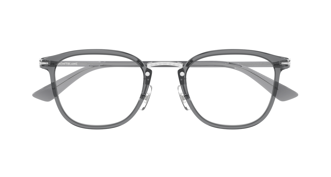 Gafas graduadas montblanc mb0440oa 003 gris round/oval/panthos masculino talla 50mm - Vista de detalle