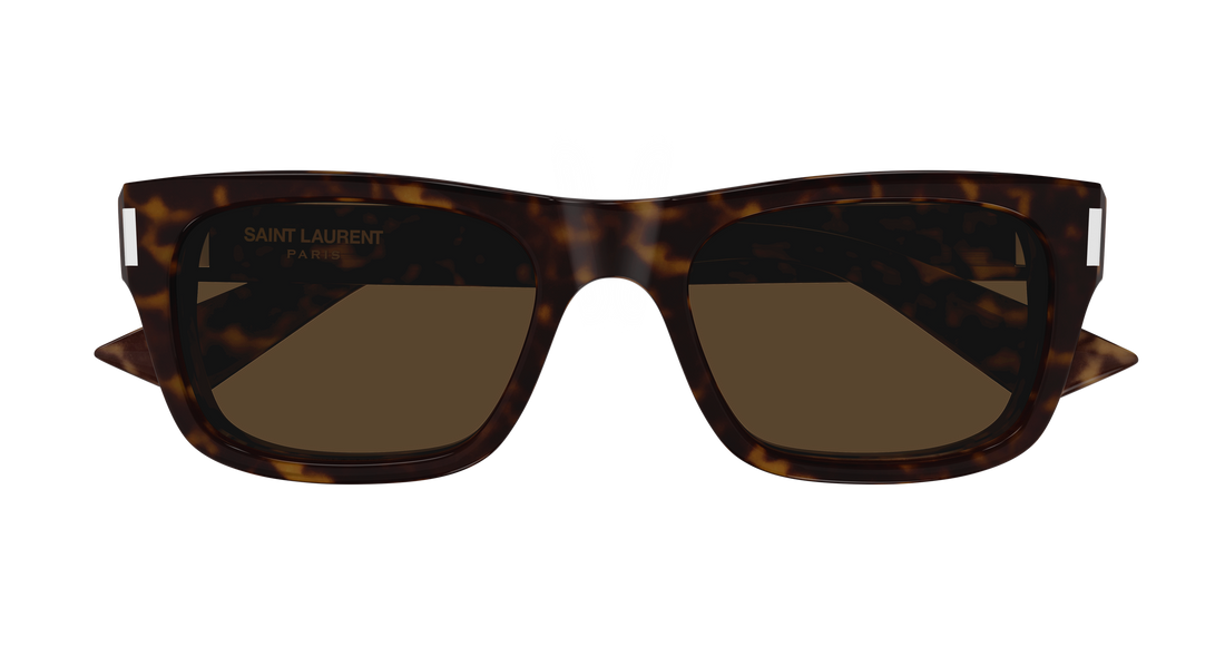Sunglasses saint laurent sl 83 004 havana rectangular / squared unisex size 53mm - Detailed view