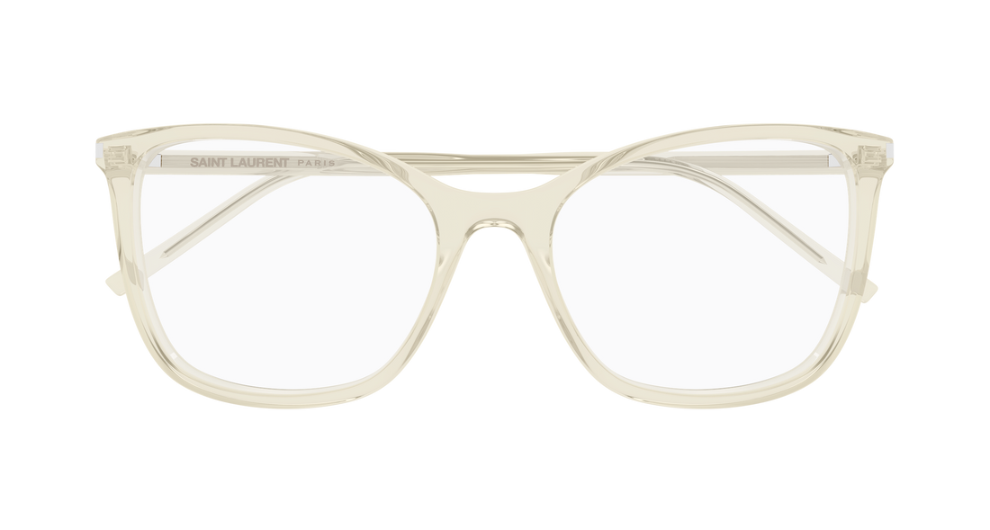 Briller saint laurent sl 835 004 amarillo cat eye femenino størrelse 55mm - Detaljeret visning