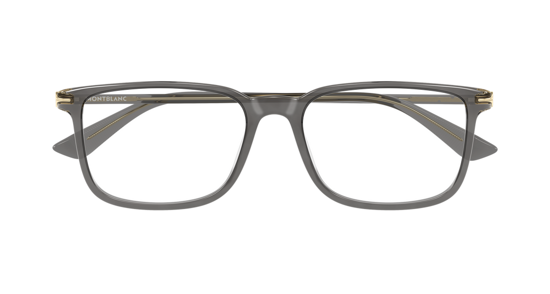 Occhiali da vista montblanc mb0437o 008 gris rectangular / squared masculino taglia 56mm - Vista dettagliata