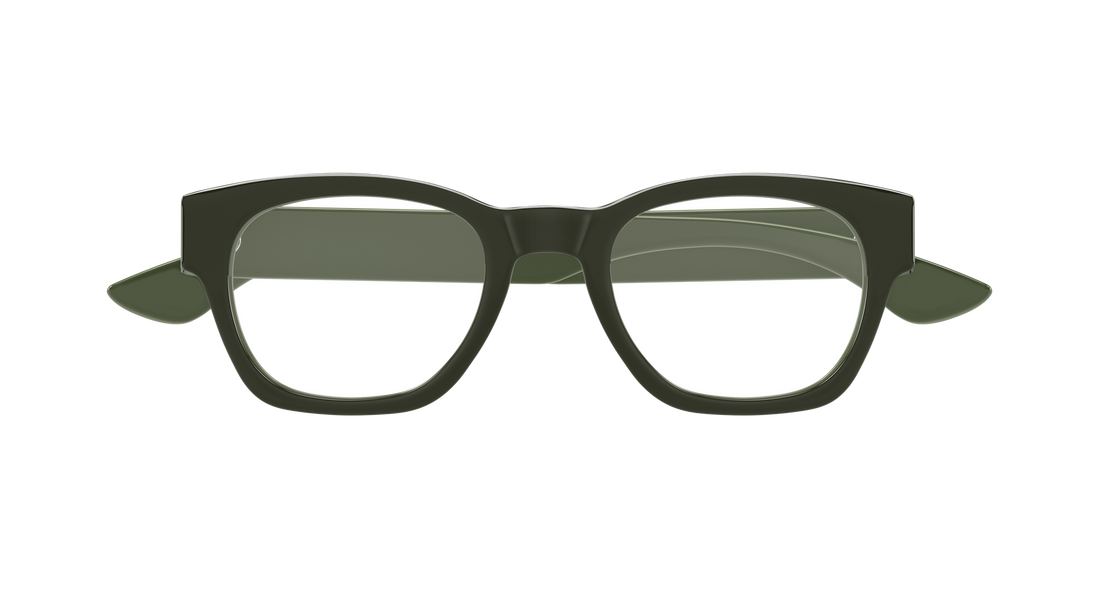 Brillen alexander mcqueen am0530o 008 verde round/oval/panthos masculino größe 52mm - Detailansicht