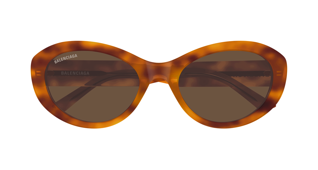 Lunettes de soleil balenciaga bb0446s 003 havana round/oval/panthos femenino taille 56mm - Vue détaillée