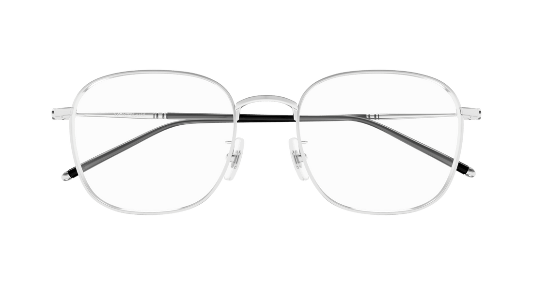 Occhiali da vista montblanc mb0415oa 003 plateado square masculino taglia 54mm - Vista dettagliata