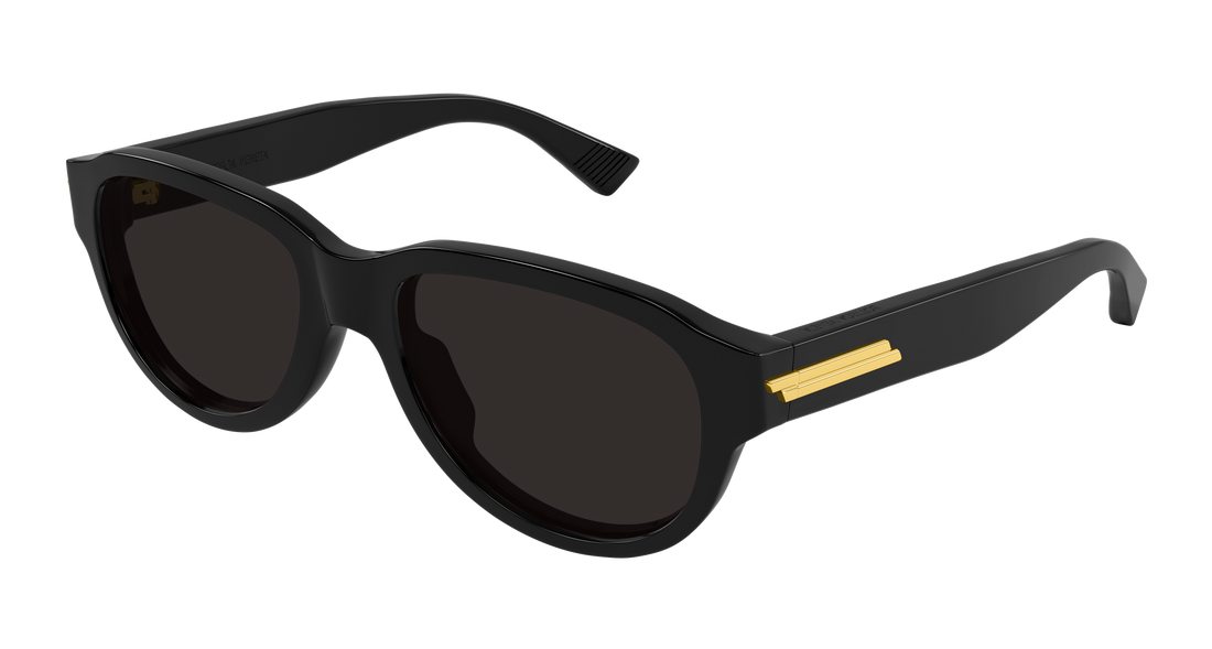 Óculos de sol bottega veneta bv1410s 001 negro round/oval/panthos masculino tamanho 55mm - Vista principal