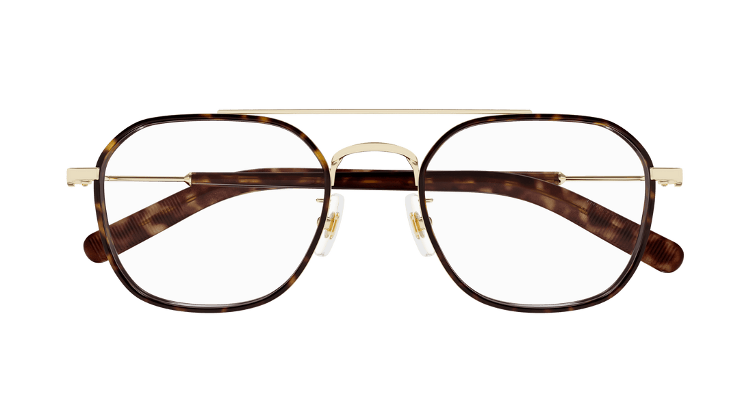 Briller montblanc mb0391oa 003 dorado geometric masculino størrelse 51mm - Detaljeret visning