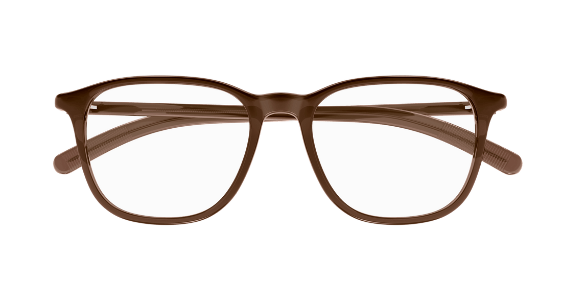 Occhiali da vista montblanc mb0386o 003 marron square masculino taglia 52mm - Vista dettagliata