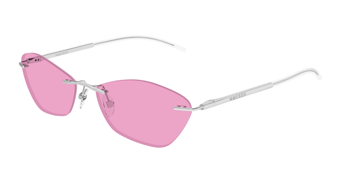 Gafas de sol alexander mcqueen am0525s 004 plateado geometric unisex talla 57mm - Vista principal