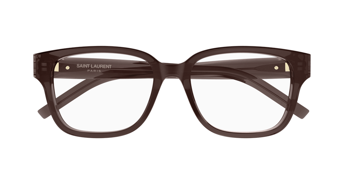 Óculos graduados saint laurent sl m150 005 marron square femenino tamanho 55mm - Vista de detalhe