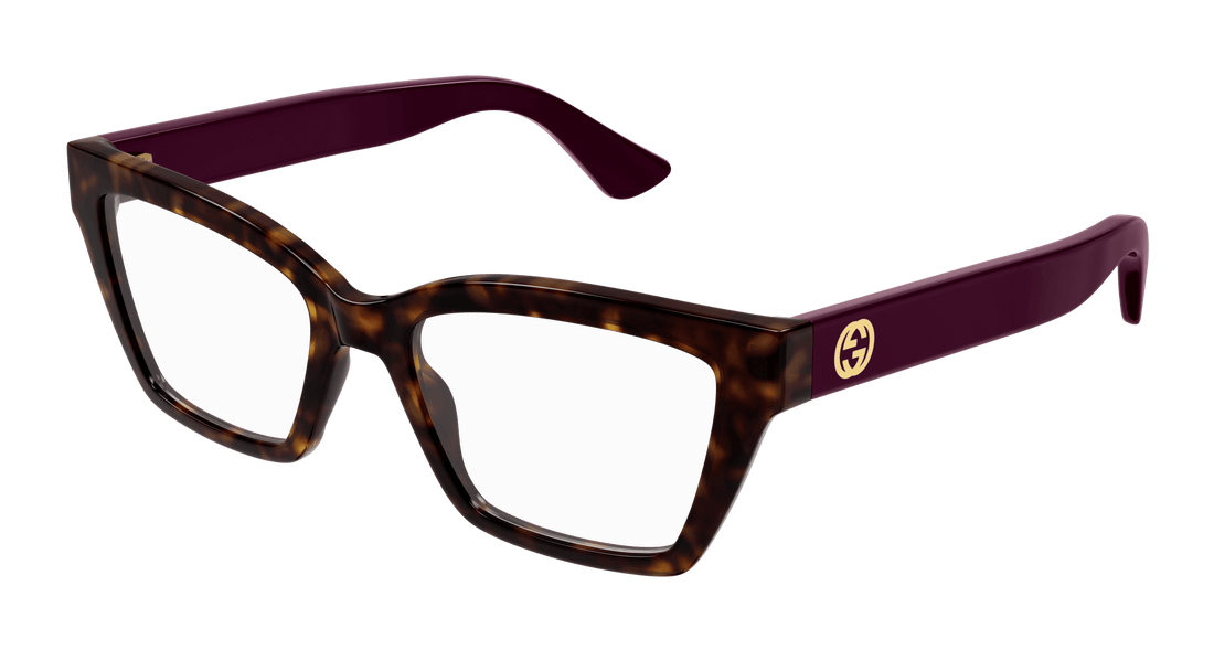 Occhiali da vista gucci gg1715o 007 havana cat eye femenino taglia 53mm - Vista principale